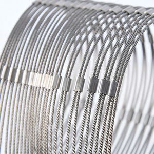 Type noué ou virole 40x40 <span class=keywords><strong>50x50</strong></span> 60x60mm ouverture en acier inoxydable 316 filet de <span class=keywords><strong>maille</strong></span> de câble métallique pour mur vert - Product Image 3