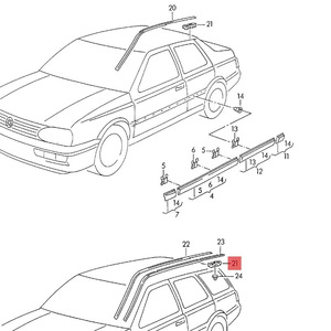 Fixateur de gouttière de toit Volkswagen BMW 1H0853733B, pièce de rechange en ABS - Product Image 1