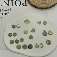 Liontin Hias Berlapis Emas, Perak, dan Gunmetal Multiwarna Bentuk Bulat dan Tidak Beraturan dari Paduan Logam untuk Pembuatan Perhiasan dan Aksesoris DIY