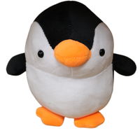 Peluche pingouin animé tendance, douce, petite, pour anniversaire de bébé, animaux de compagnie en polyester brodé, rembourrée en coton PP