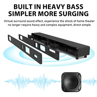 Soundbar TV 60W dengan Subwoofer, Speaker Nirkabel, Sistem Suara Surround Home Theater, Aux/USB/Optical/Coaxial/RCA