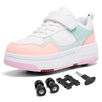 Nouvelles chaussures à roulettes décontractées pour enfants à quatre roues avec roues amovibles, patins à roulettes décontractés d'extérieur pour jeunes garçons et filles