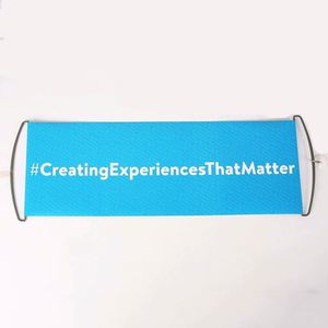 Custom Product Retractable Scrolling Hand <b>Banner</b> Slogan Hand Held Advertising Printing Hand <b>Banner</b> - Product Image 2