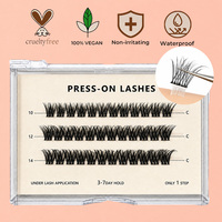 Faux cils sans colle, réutilisables, kit d'extension DIY, cils segmentés, légers, faits à la main, vente en gros