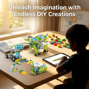 Kit <span class=keywords><strong>Robot</strong></span> Programmabile Compatibile EPT 280 Pezzi Set Educativo STEM Blocchi di Costruzione Motorizzati Fai-<span class=keywords><strong>da</strong></span>-Te con Smart Hub - Product Image 1