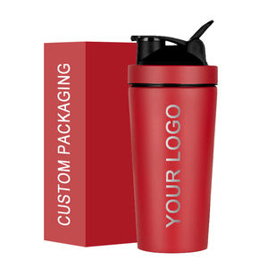 Botol pengocok <span class=keywords><strong>Protein</strong></span> Stainless Steel, cangkir pengocok <span class=keywords><strong>Protein</strong></span> logam dinding tunggal bebas BPA, anti bocor, 17 oz 25 oz - Product Image 1