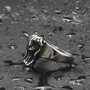 Men's Stainless Steel Dragon <b>Ring</b> <b>Silver</b> Animal Shape Retro Punk Style Jewelry Gift 26017 - Product Image 5