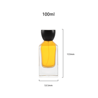 Flacon de parfum en verre de luxe de style nouveau, 100 ml, 50 ml, 30 ml, flacon de parfum carré avec emballage en boîte