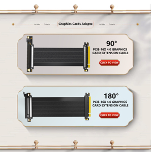 แบรนด์ที่ดีที่สุด Pciexpress X16 ถึงอะแดปเตอร์ Pci Pci-E 16X <span class=keywords><strong>สาย</strong></span>เคเบิลขยายแบบยืดหยุ่น <span class=keywords><strong>PCIE</strong></span> <span class=keywords><strong>4.0</strong></span> (180 องศา) การ์ดขยาย GPU - Product Image 1