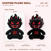 Figurine en peluche personnalisée pour Halloween, jouet en peluche doux, poupée de dessin animé pompier, pendentif brodé, cadeau