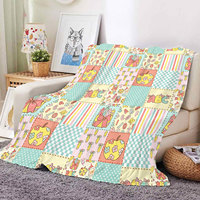 Manta Jacquard Personalizada con Logotipos e Imágenes, para Sofá, Cama, o como Manta Escolar Occidental para Estudiantes y Niños, MOQ 1 Pieza, Envío Directo