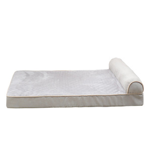 Luxus Anti-Rutsch-Boden Wasserdichtes Haustier bett Hochwertiger Memory-Schaum mit samtigem Deerskin-Wollfaser-Kunst pelz und Kissen - Product Image 5