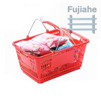 Panier de rangement empilable en plastique avec 2 poignées, écologique, durable, capacité 28L, pour la préparation des commandes, la logistique d'entrepôt et la livraison à domicile