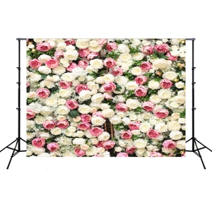 Toile de fond de photographie murale de fleurs de 2,1 m x 1,5 m, fond photo floral de printemps, rose, pour baby shower, mariage, <span class=keywords><strong>studio</strong></span> de photographie - Product Image 4