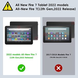 Funda plegable de cuero PU para <span class=keywords><strong>Amazon</strong></span> <span class=keywords><strong>Kindle</strong></span> Fire 7, versión Premium, delgada, para todas las nuevas, 12ª generación, 2022 - Product Image 2