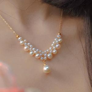 Collar de Encaje Hecho a Mano Estilo Corte Francés Wenchi, Perlas Naturales de Agua Dulce con Brillo Intenso, Regalo de Lujo para Novias, China - Product Image 1