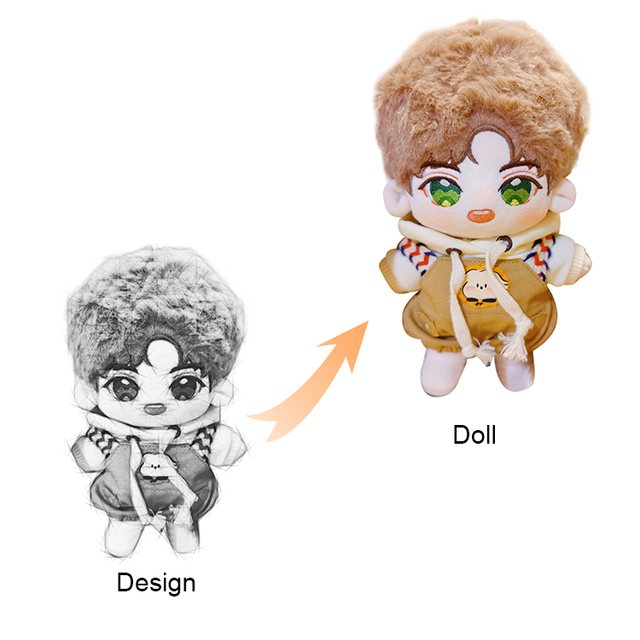 New Fashion Lovely Stand up Custom Plush Dolls Custom Korean Star Doll Kpop Plush Idol Doll