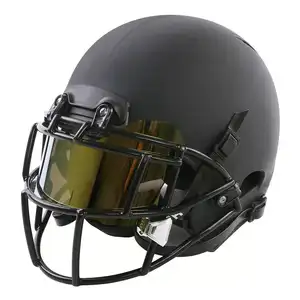 Escudo de visera de fútbol americano dorado con espejo resistente Stractch para casco de fútbol americano