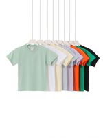 T-shirt décontracté en coton ample pour l'été, t-shirt surdimensionné 100% coton blanc, design personnalisé, échantillon gratuit