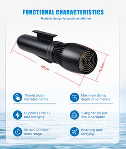 Propulseur de scooter électrique de mer de 10000W d'entrepôt 9Ah 130 minutes kilométrage de planche de surf propulseur électrique sous-marin de scooter - Product Image 6