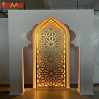 Arche de porte de mariage personnalisée style marocain en acrylique avec éclairage LED chaleureux pour événements festifs et décoration de scène