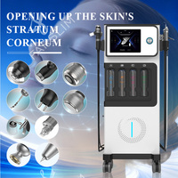 Appareil multifonctionnel 8 en 1 à jet d'eau et d'oxygène vertical, hydrodermabrasion, nettoyage en profondeur du visage, équipement de rajeunissement de la peau