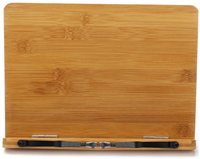 Porte-livres mains libres en bambou naturel, support de livre portable, support de livre de cuisine pour la lecture