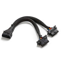 Rallonge plate OBD2 mâle à femelle 16 broches personnalisée Support de câble séparateur en Y 12V 24V pour diagnostic automobile et traqueur GPS