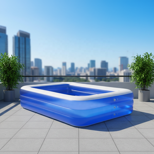 <span class=keywords><strong>Piscina</strong></span> Gonfiabile Trasparente in PVC Blu e Bianco a Tre Livelli, Resistente e di Alta Qualità, per Bambini e Adulti - Vendita all'Ingrosso dalla Fabbrica - Product Image 1