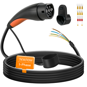 Nouveau câble de charge à extrémité ouverte de type 2, remplacement, 7 kW/Monophasé/32A/10M - Product Image 1
