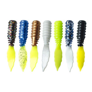 5 unidades/pacote, 5,5cm, 2,2g, Isca Artificial Pequena Tipo Girino, Isca de Minhoca, Isca Macia para <span class=keywords><strong>Crappie</strong></span>, Isca de Pesca de Plástico Macio - Product Image 1