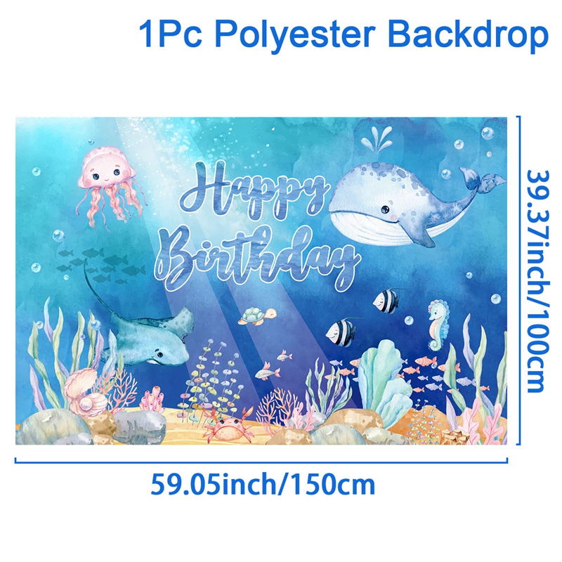 Sotto Il Mare Banner Di Compleanno Oceano Decorazioni Per Feste Di