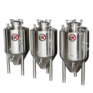1000L发酵罐啤酒酿造设备，带冷却夹套不锈钢发酵罐