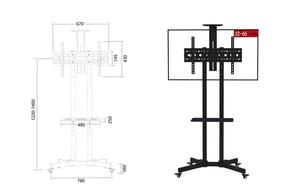<span class=keywords><strong>Mobile</strong></span> <span class=keywords><strong>TV</strong></span> piedistallo con schermo di visualizzazione integrato ruota, carrello <span class=keywords><strong>Mobile</strong></span> <span class=keywords><strong>TV</strong></span> Stand per soggiorno e camera da letto - Product Image 5