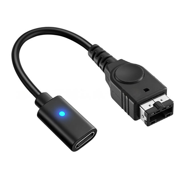 USB Type C Charging Cable for Nintendo GBA SP Game Boy Advance With LED Indicator Light Power Supply Wire Game Console Cord