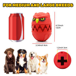 Juguetes para masticar perros chirriantes indestructibles multifuncionales búho interactivo de gran capacidad para dispensar golosinas de comida para perros - Product Image 5