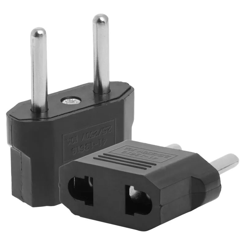 Adaptador de tomada de viagem para viagem, adaptador universal conversor de tomada de energia ac 250v 10a euro eu para estados unidos