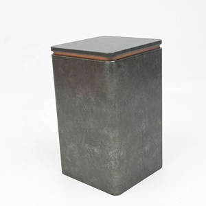 Ready Stock Rectangle Retro Textured Metal <b>Tin</b> Canister Food‑Safe Airtight <b>Storage</b> <b>Tin</b> For Tea Coffee Spice Gift Packaging - Product Image 6