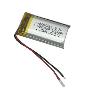 KC BIS 802035 802030 902030 3,7V 500mAh 1,85Wh Wiederaufladbare Lipo-Batterie für GPS-Tracker - Product Image 1
