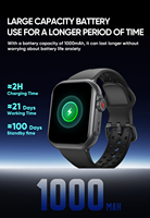 2026 Fabriek Goedkope Prijs K62 Smartwatch met 1000mAh Grotere Batterij BT Oproep Muziek Bloedzuurstof Stappenteller Smartwatch