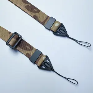 휴대 전화 액세서리 하이 퀄리티 조정 가능한 듀오 루프 휴대 전화 케이스 끈 디자인 위장 어깨 끈