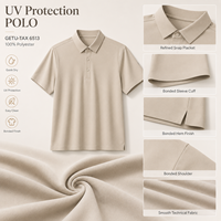 Polo en maille arctique JNEI Premium 150 g/m² pour homme, protection solaire, impression de logo par transfert thermique, fournisseur de vêtements