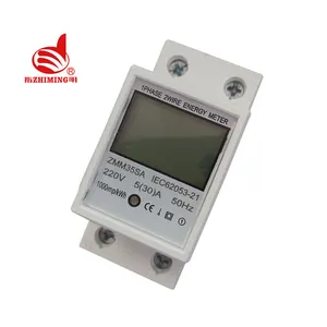 Zhiming-medidor Digital eléctrico de kwh para uso doméstico, carril DIN ZMM inteligente Serie, suministro de fábrica