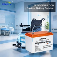 Batterie au lithium pour fauteuil roulant 12V120AH 100AH 120AH 150AH 200AH 300AH 1.2KWh 1.44KWh 1.8KWh 2.4KWh 3.6KWh Lithium Iron Phosphate LFP