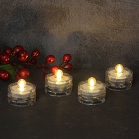 Décoration de bougies chauffe-plat LED étanches à piles