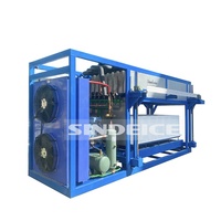 Machine à glaçons en blocs SINDEICE 2 tonnes/jour avec pompe, stockage de glace de 1000 kg, moteur, PLC, utilisation commerciale