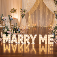Lettres lumineuses LED 3D personnalisées MR&MRS MARRY ME RGB en acrylique, enseigne publicitaire, lettres lumineuses, étanches IP65 pour parc
