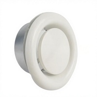 Vanne d'air ronde en fer galvanisé, vanne d'air réglable, grille d'aération de plafond pour système de ventilation HVAC d'air frais