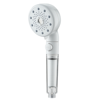 Puissant chrome poli douchette sous pression PP filtre 5 Modes y compris Jet bain Massage salle de bain pommeau de douche arrêt d'eau