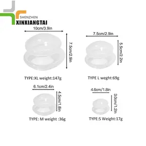 Best selling Vacuum Cupping Set Face Cupping Set With Four Diameters Silicon Cupping Massager For Anti Cellulite